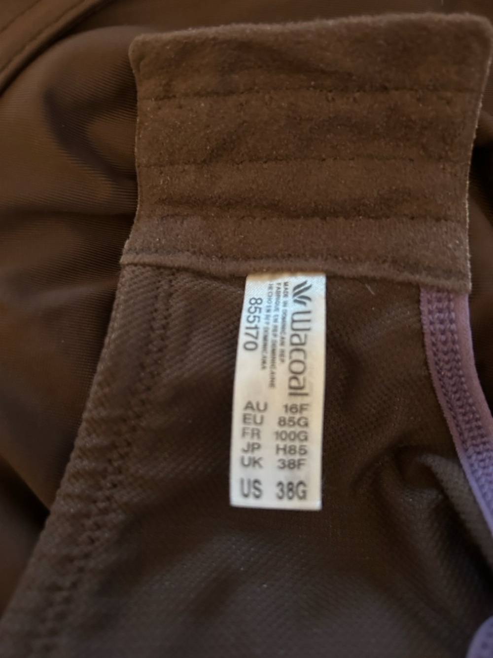 Wacoal 855170 Simone Sport Underwire Bra 38 G - Picture 6 of 6